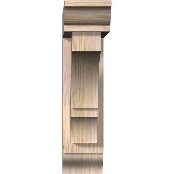 Balboa Traditional Smooth Bracket W/ Offset Brace, Douglas Fir, 5 1/2W X 22D X 22H